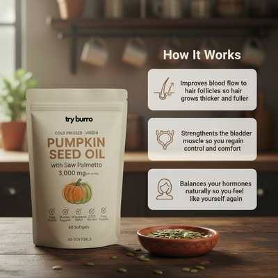 Try Burro™- Pumpkin Seed Oil With Dual DHT Technology