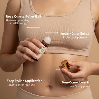 Cold Pressed Amber Quartz Organic Castor Oil Roll On