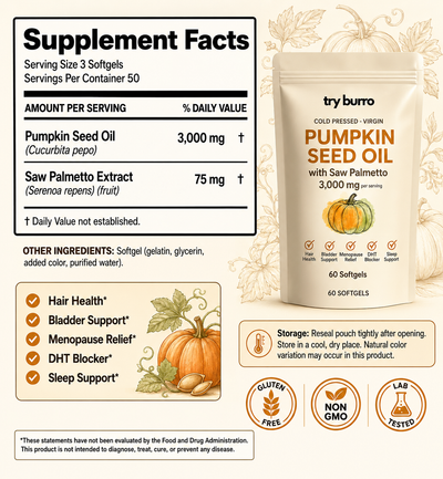 Try Burro™- Pumpkin Seed Oil With Dual DHT Technology