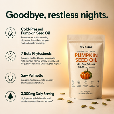 Try Burro™- Pumpkin Seed Oil For Prostate & Bladder Health