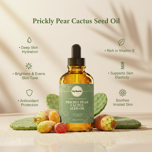 Prickly Pear Cactus Seed Oil For Deep Hydration, Fine Lines & Even Skin Tone - 30ml
