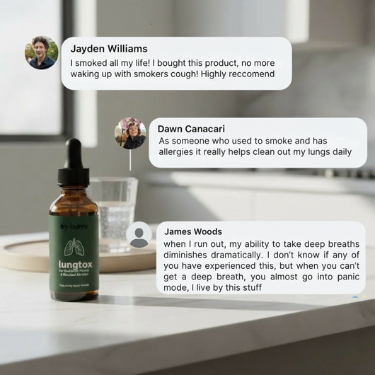 Try Burro™ -Mullein & Chlorophyll for Mucus Relief, Clear Airways & Easier Breathing
