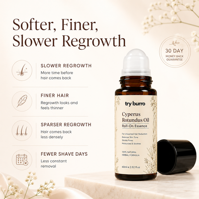 StayBare™ - Cyperus Rotundus Oil for Slowing Unwanted Hair Growth