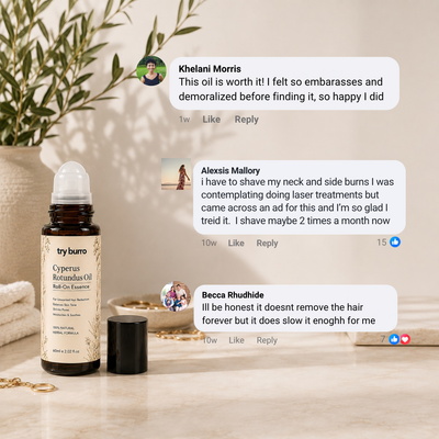 StayBare™ - Cyperus Rotundus Oil for Slowing Unwanted Hair Growth