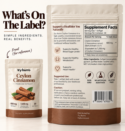Ceylon Cinnamon 7200mg Equivalent With MCT Oil